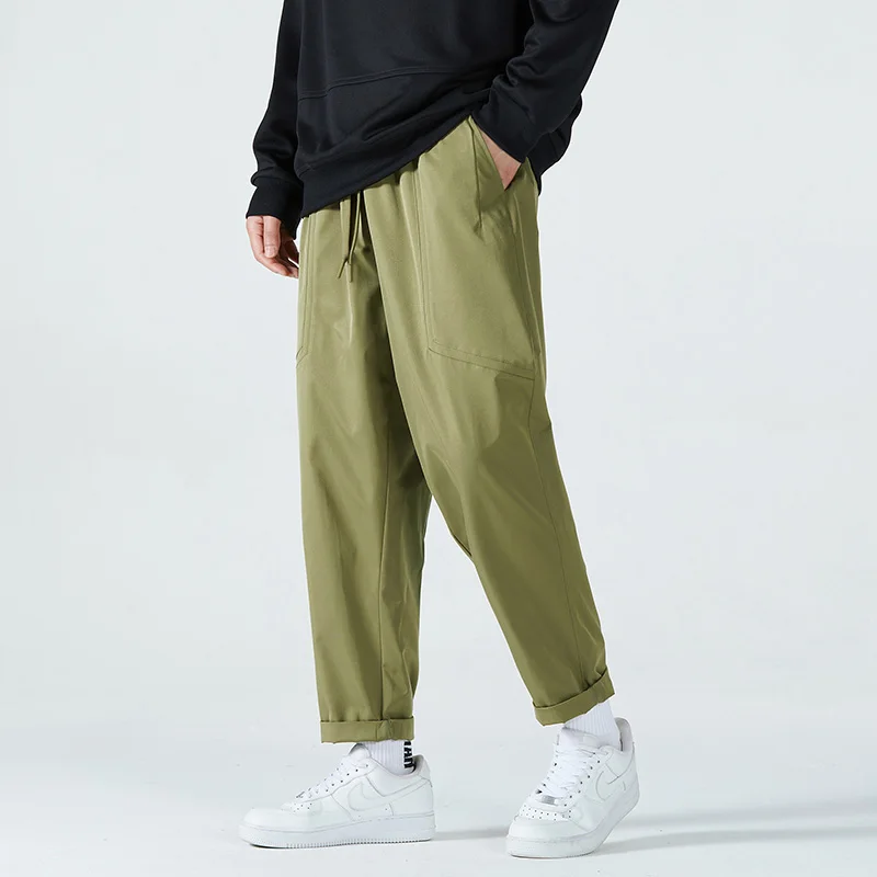 

New Youth Trendy Fashion Spring Autumn Trendy Casual 9-Point Trousers For Men Versatile Korean Edition Loose Sports Harun Pants