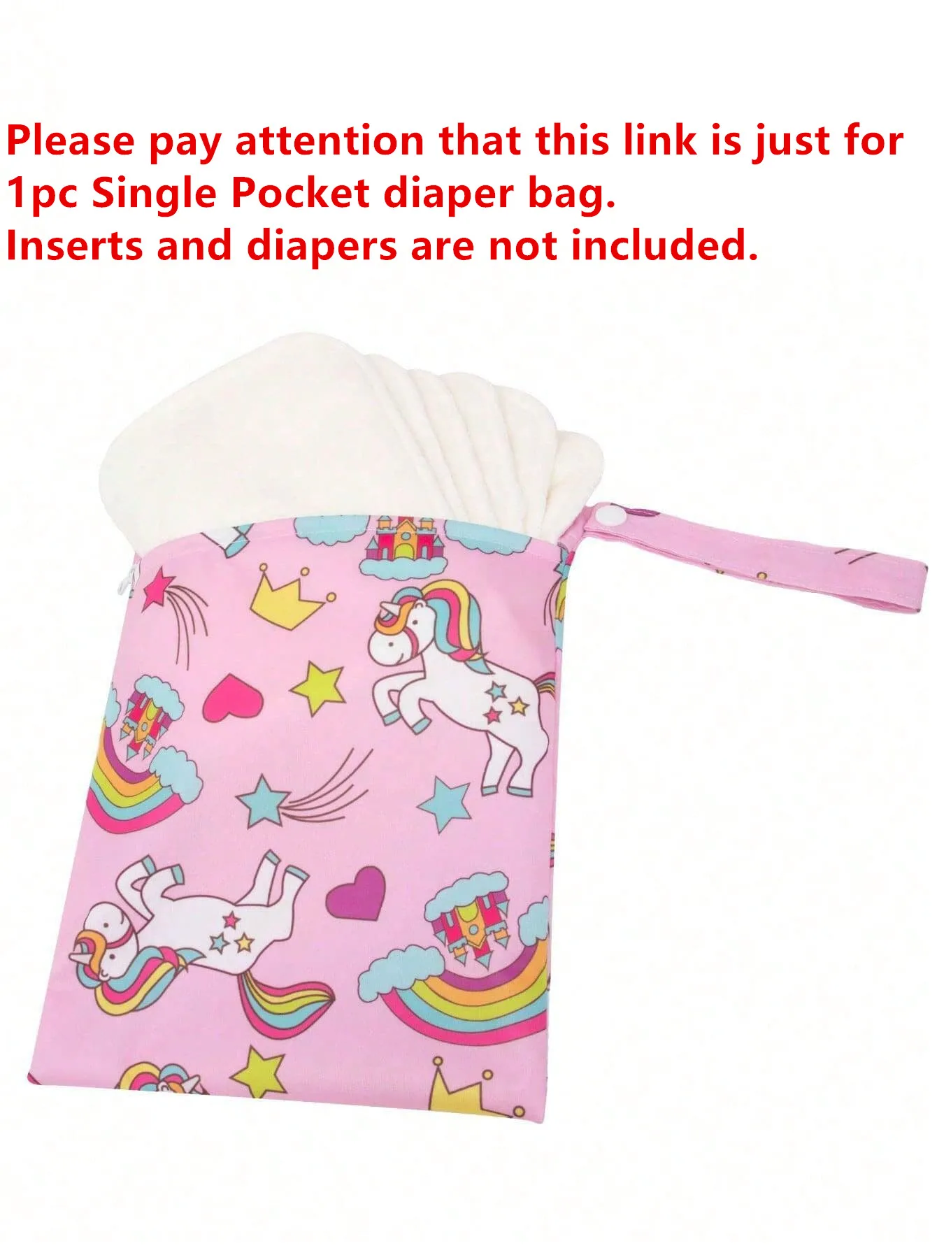 20*25CM 재사용 가능하고 휴대용 단일 포켓 기저귀 가방 방수 미니 기저귀 가방 기저귀에 대 한 다용도 헝겊 가방