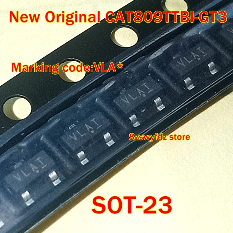 10pcs to 100pcs New Original CAT809TTBI-GT3 CAT809TTBI SOT-23 Marking code:VLA* 3-Pin Microprocessor Power Supply Supervisors