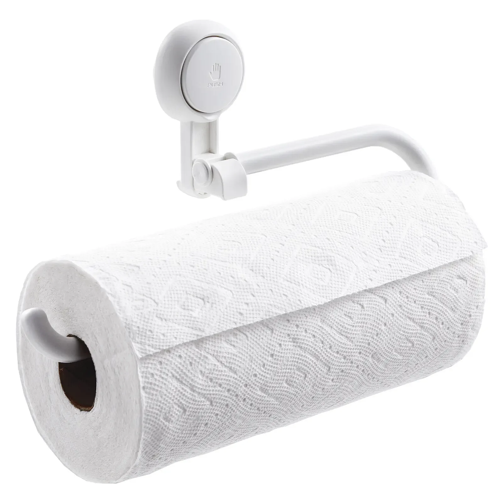 

TAILI Suction Cup Kitchen Paper Towel Holder No Drilling Reusable Roll Holder for Bathroom, Fresh-Keeping Bag Film Rack Shelf