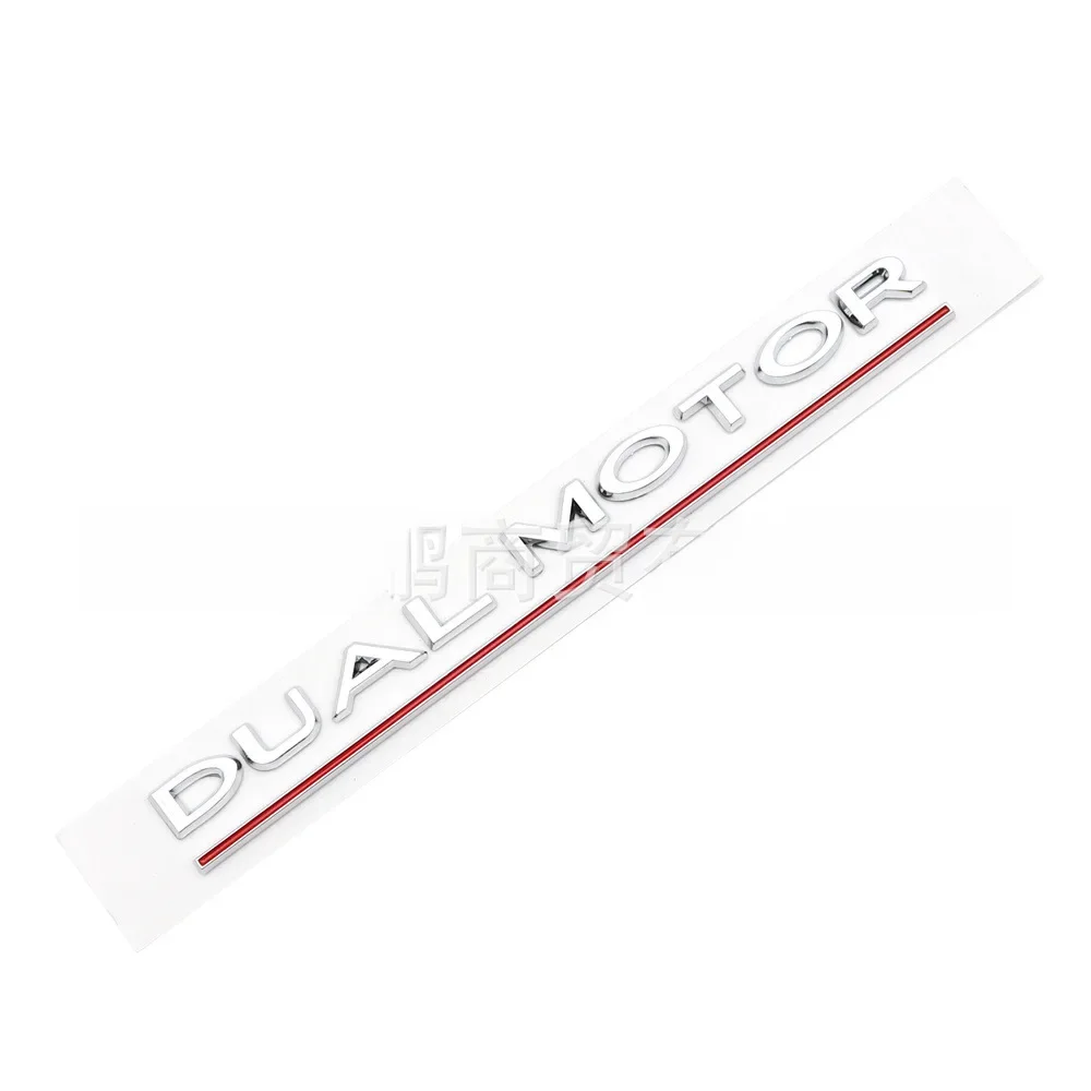 Suitable for Tesla Model 3 Y S X High-performance DUAL MOTOR Tail Logo Word Mark Decorative Car Logo ABS