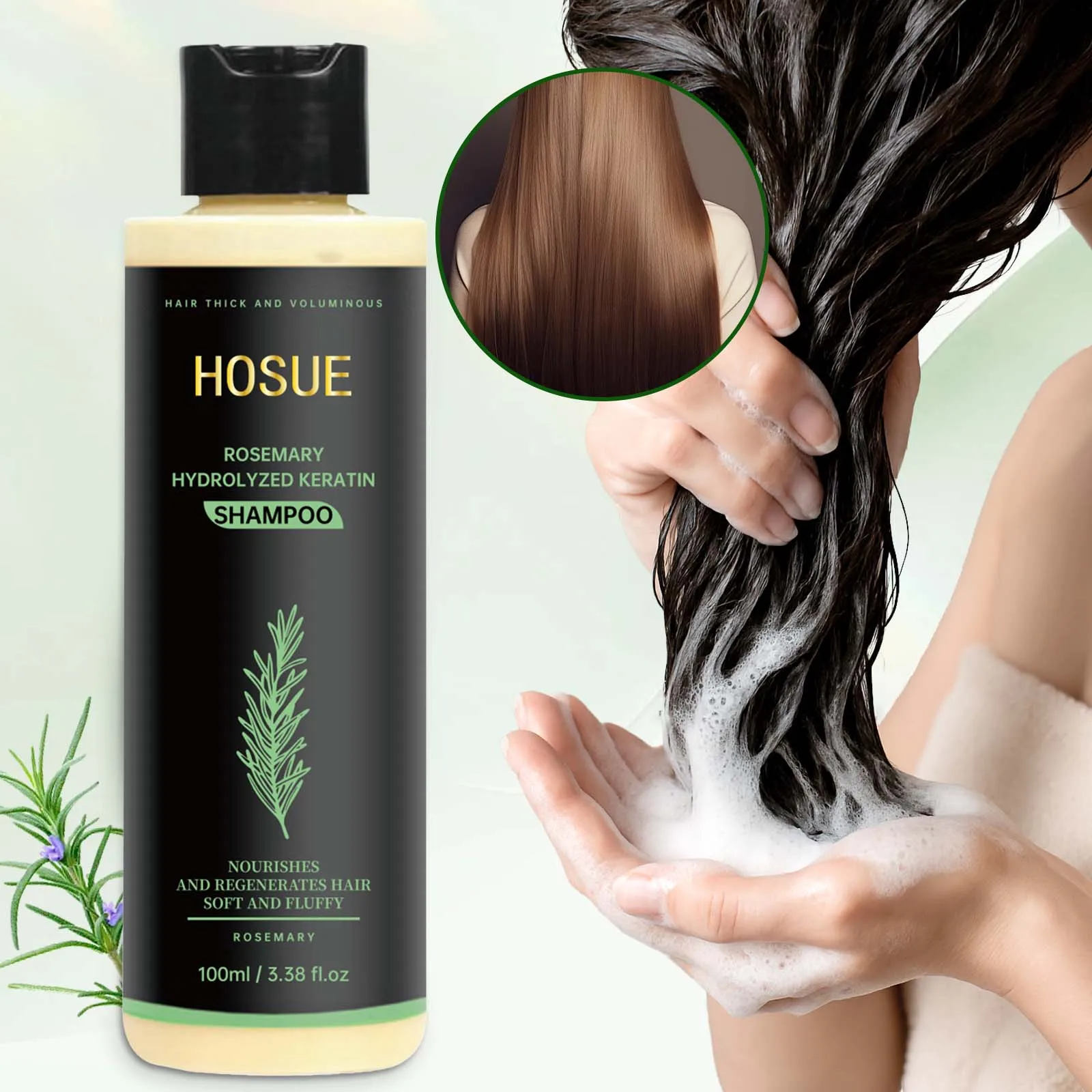 Rosemary Hair Care Shampoo Conditioner Set Gentle Anti-dandruff Oil Control Refreshing Scalp Cleansing Hair Volumizing Care view 2
