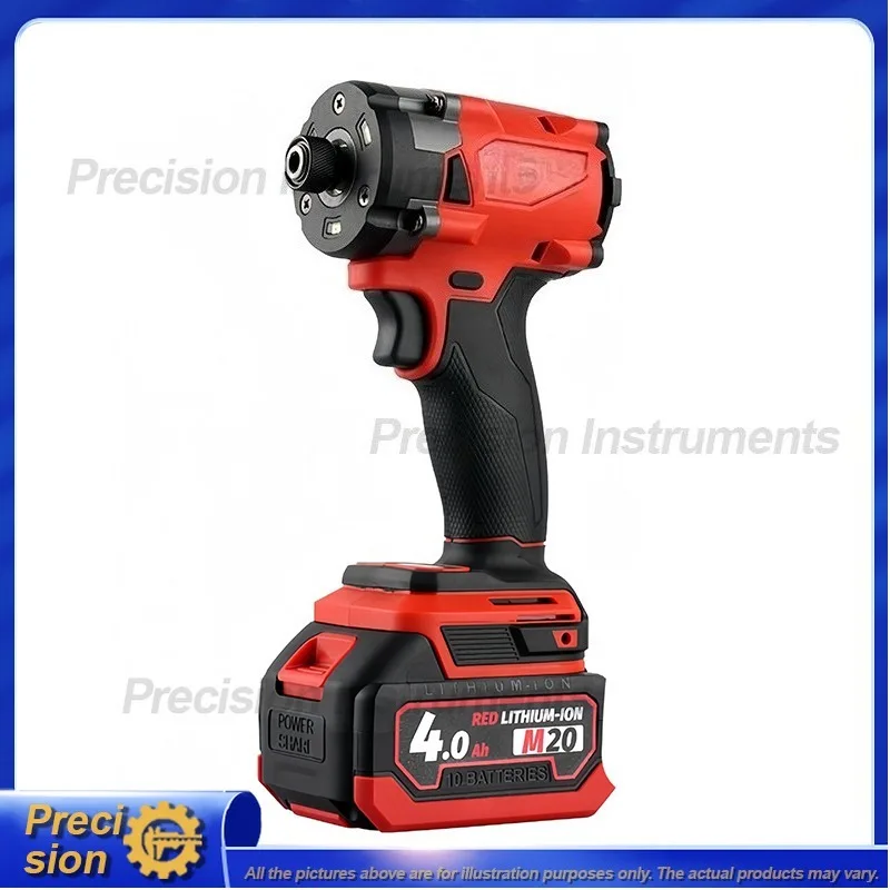18V Cordless Drill Driver Set with 220N m High Torque Brushless Motor Red Color Quick Release Chuck Variable Speed