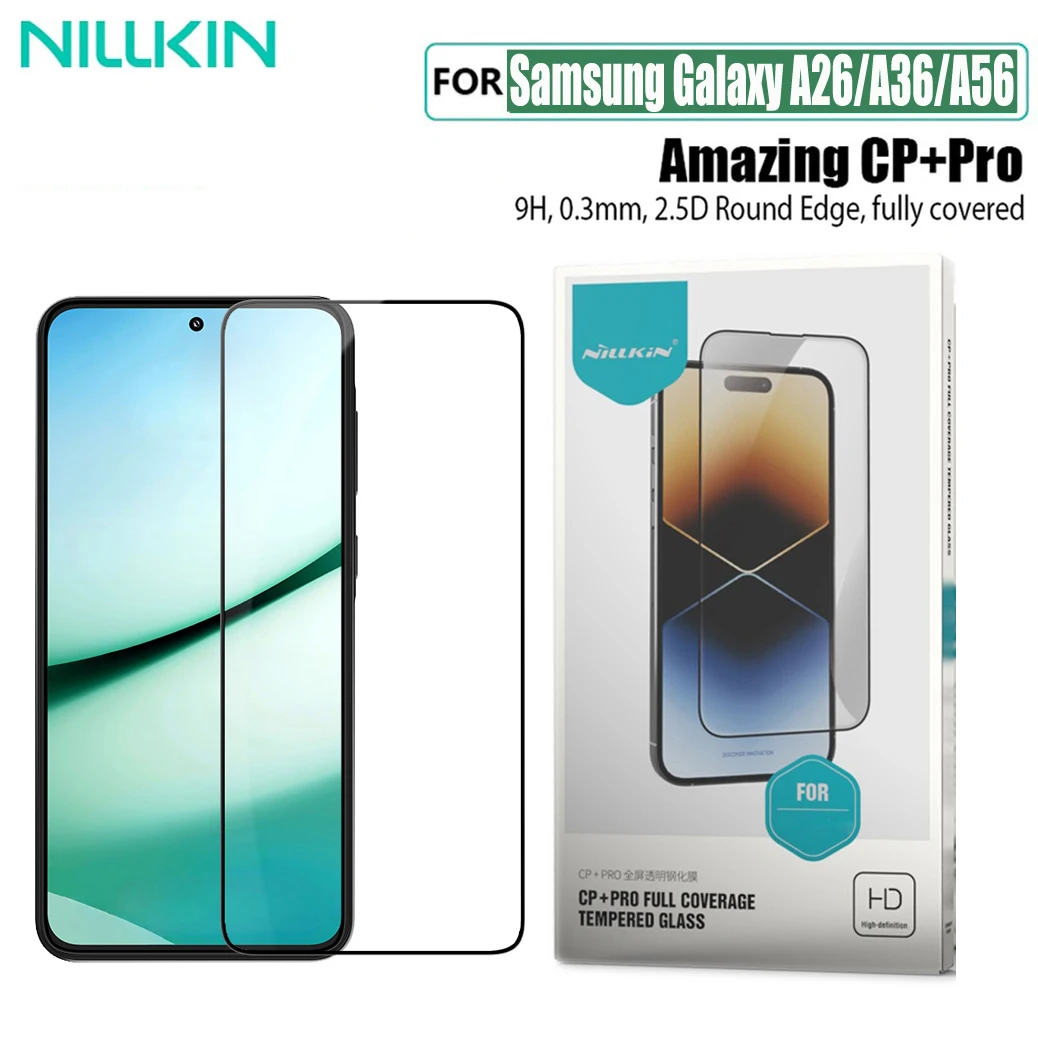 Nillkin For Samsung Galaxy A56 A36 A26 5G Tempered Glass CP+PRO Anti-Explosion 2.5D 9H Full Coverage Screen Protector For A56 5G