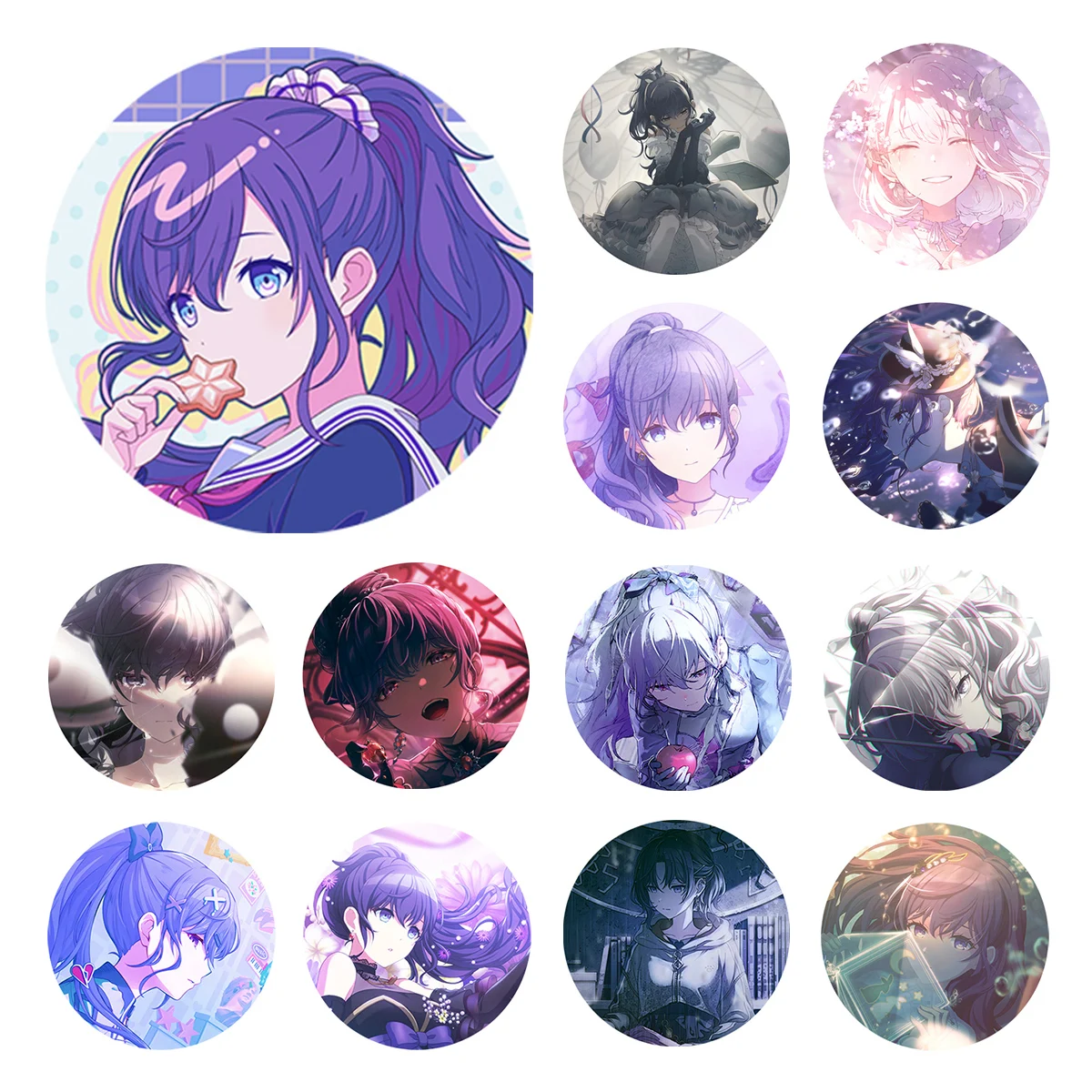 

Project SEKAI Anime Asahina Mafuyu 25 Nightcord updated on 20251220 50mm Metal Badge Brooch Pins