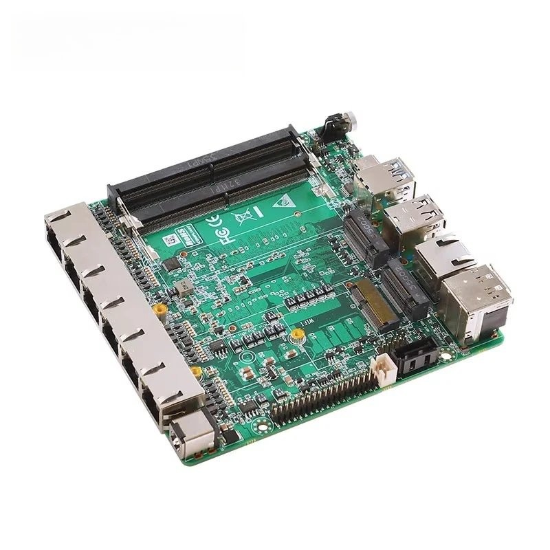 6 Lan Nano ITX Motherboard 13th 12th Gen Core I7 I5 I3 2*DDR5 1*RS232 X86 Industrial Router Pfsense Firewall 2