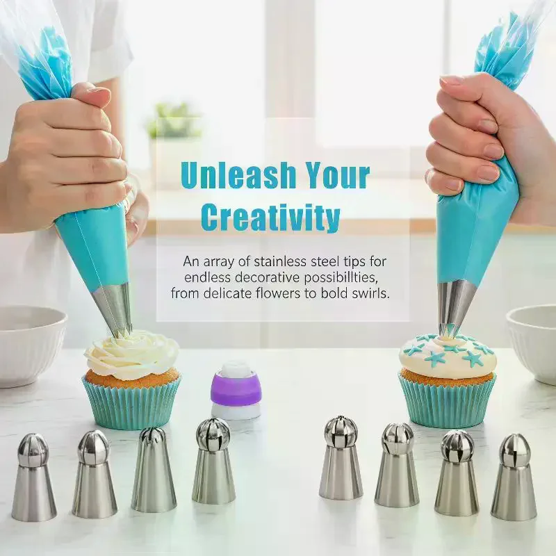 3/6/9Pcs Cake Decorating Piping Tips Set Baking Supplies Kit DIY Cake Decorating Tips Set Tool For Beginners