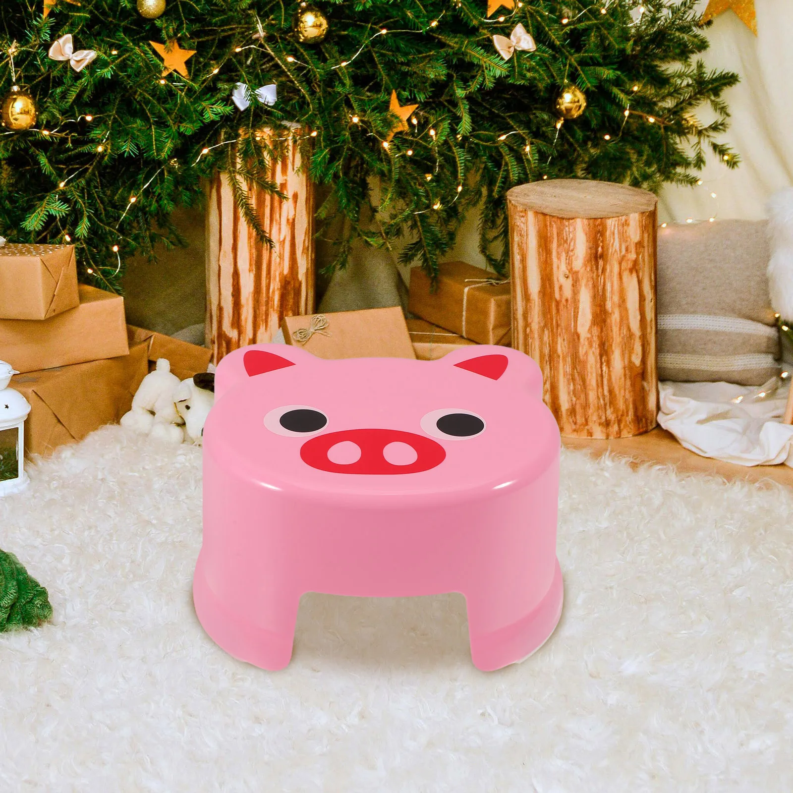 كارتون البراز للأطفال لطيف الحيوان تصميم البلاستيك خطوة عدم الانزلاق المحمولة مقعد صغير للحمام غرفة المعيشة غرفة نوم الاستخدام #1