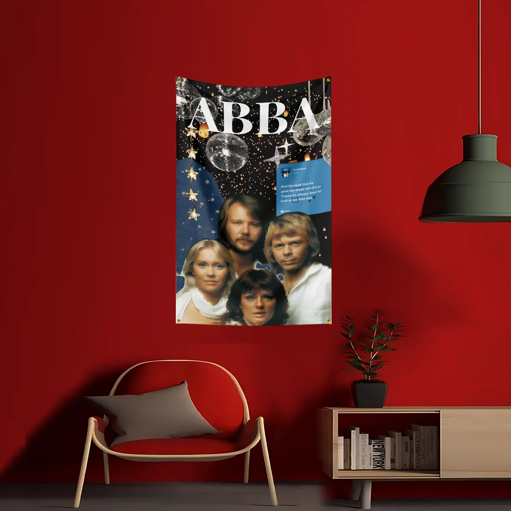 3x5 Ft ABBA Band Concert Flag Polyester Printed Cars Flags Banner Tapestry for Room Garage Decor Concert Flag - Detail 1