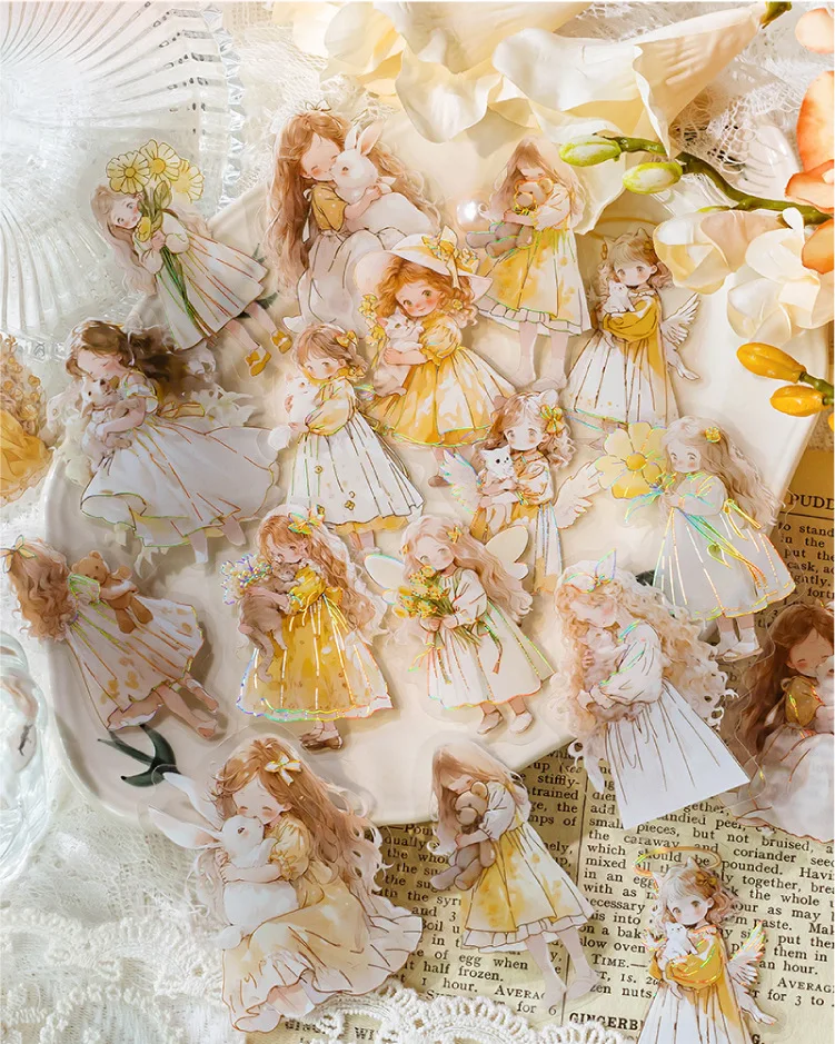 30 Stück/Set Märchenfiguren-Aufkleber, bezaubernde, lebendige Sticker, Dekoration für Notizbücher, Kinder-Bastelbücher, tägliche Notizen – Detail 7