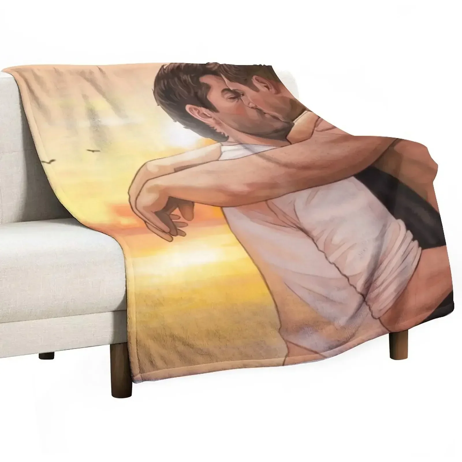 

Sunset Kiss 2021 Throw Blanket Stuffeds anime Soft Plush Plaid Nap Blankets