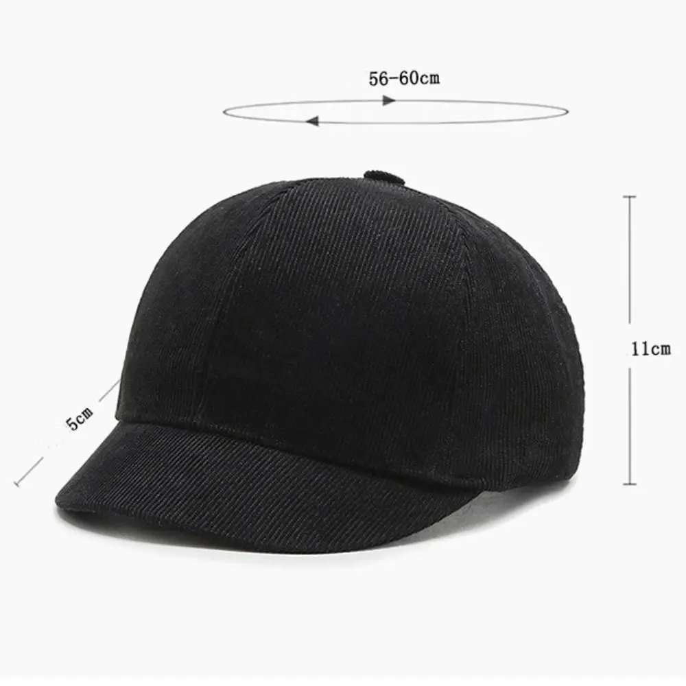 Short Brim Baseball Cap New Adjustable Solid Color Outdoor Visor Cap Outdoor Shade Fastener Tape Peaked Cap Men