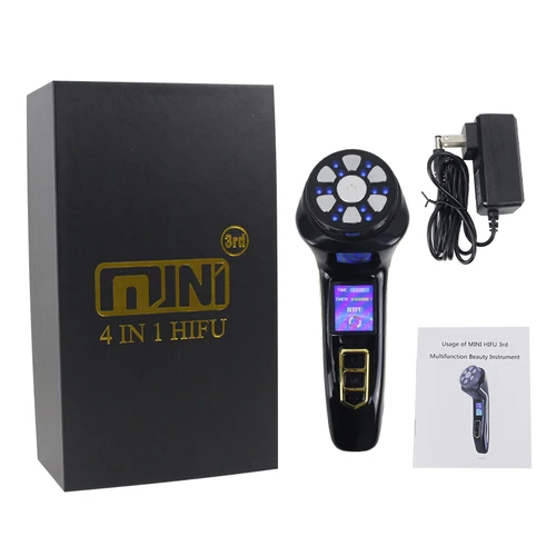Imagen 2 del producto 2025 nuevo Mini Hifu 4 en 1 máquina ultrasónica Ems Micro Estiramiento facial de corriente rejuvenecedor masajeador resistente a las arrugas Lesen Beauty