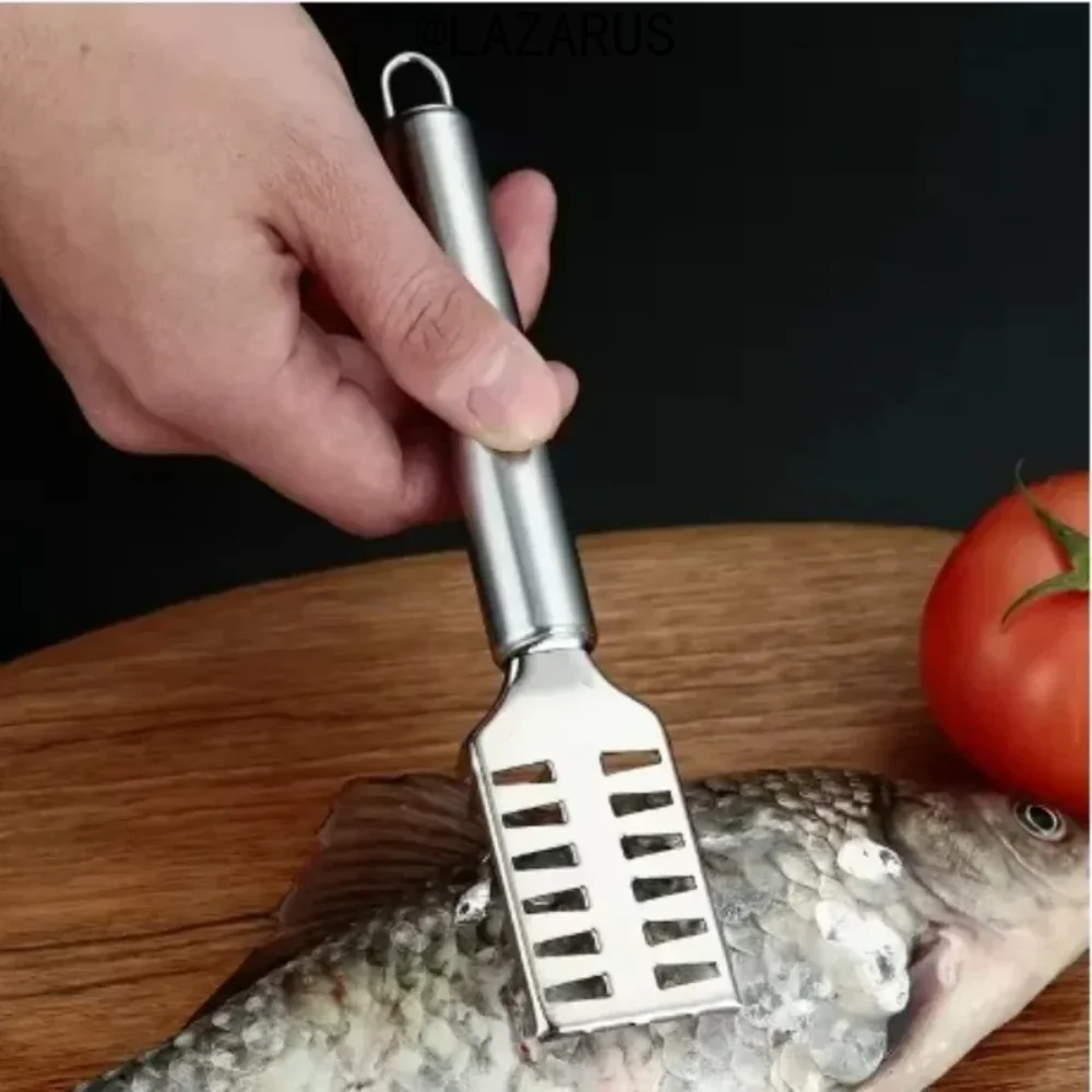1/2pcs Stainless Steel Fish Scaler & Filleting Knife – Sawtooth Edge, Multi-Use for Scaling, Boning & Slicing, Rustproof, Easy Clean.