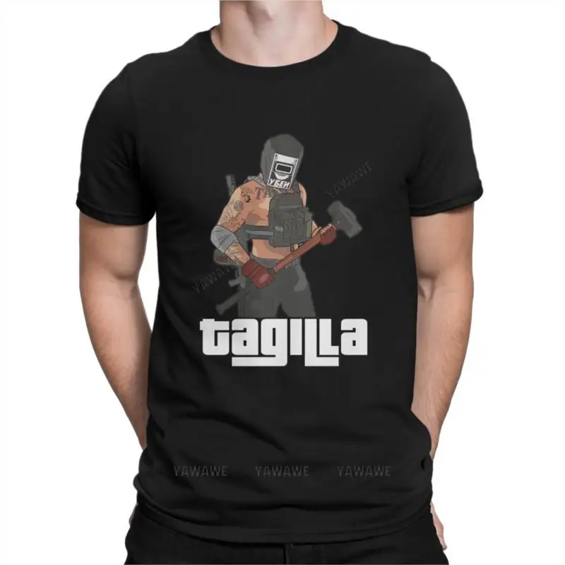 Tagilla GTA Style Men T Shirt Escape from Tarkov FPS RPG MMO Game Leisure Tee Shirt Short Sleeve O Neck T-Shirt Pure Cotton Gift