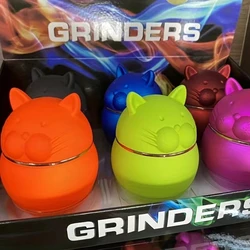 New 7cm cute cat shaped grinder cigarette accessories available in multiple colors