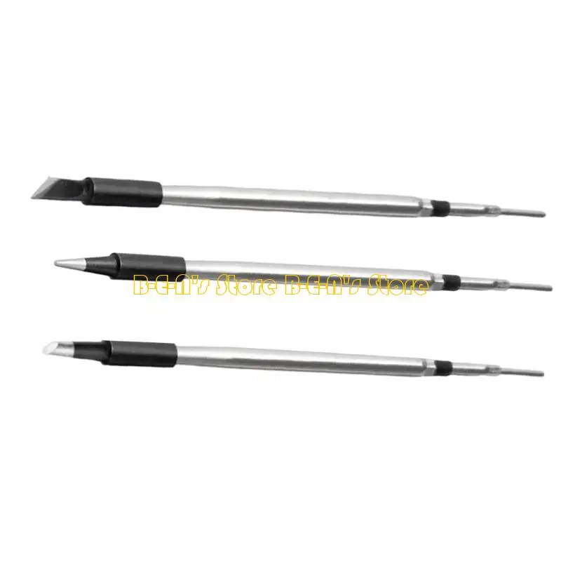 Y1AD 3Pcs Copper Soldering Iron Tip Round B C/K Styles Optional Welding Tip