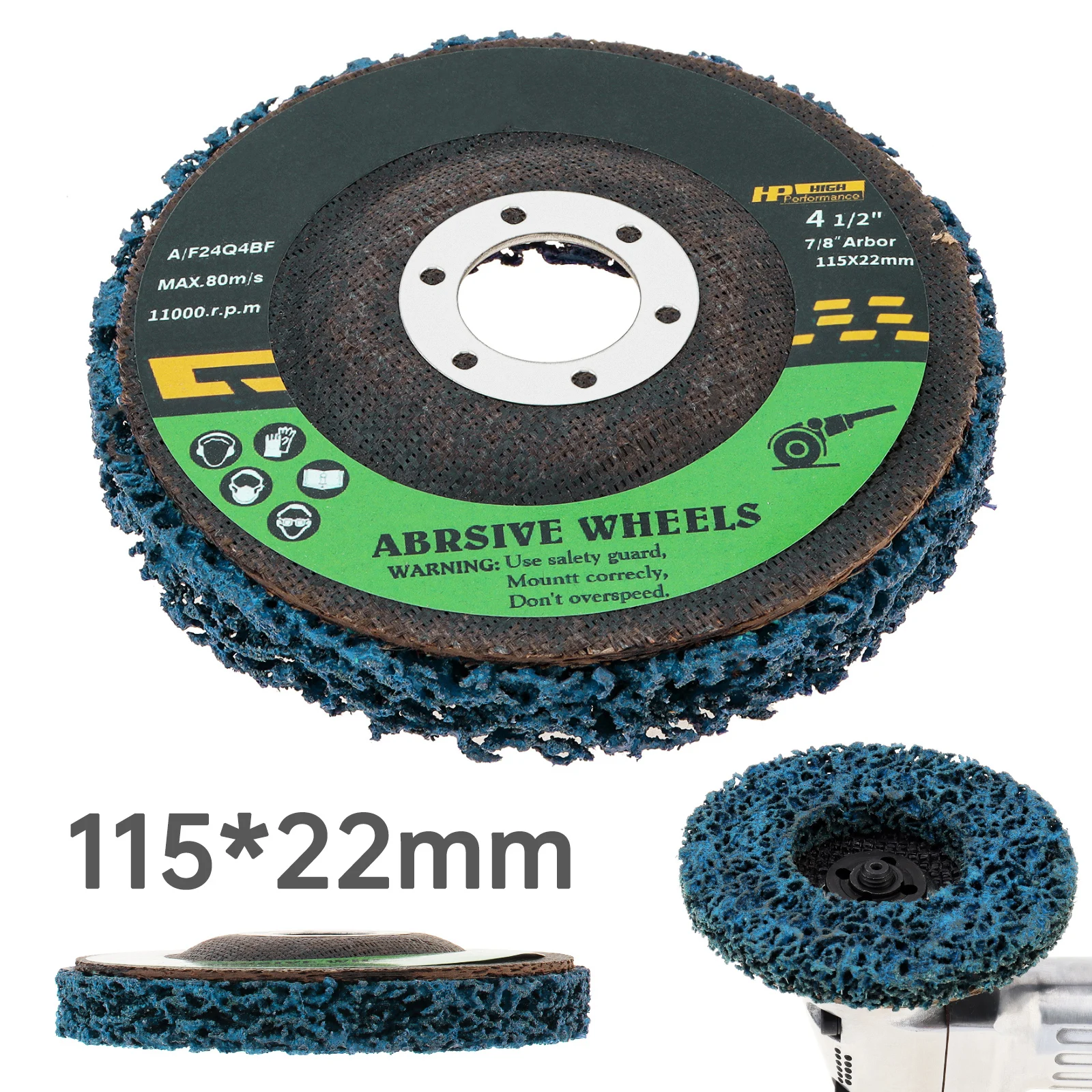 

Колесо для зачистки краски, диаметр 4-1/2 дюйма, диски для удаления ржавчины с отверстием 7/8 дюйма для угловой шлифовальной машины/удаления накипи