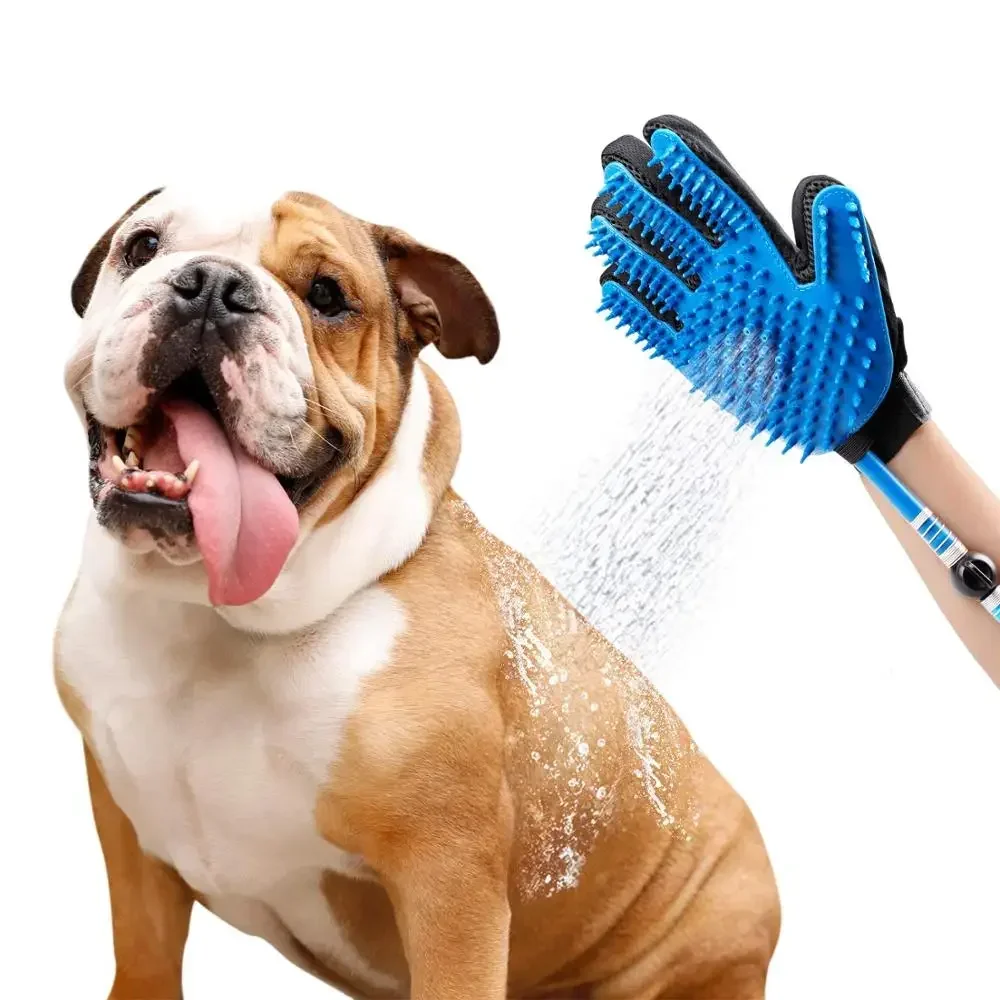 Shower Dog Pet Shower Head Handheld Cat Bathing Shower Tool for Pets Hot Dog Sprayer Bathing Glove 360 Washing Hair Long Hose