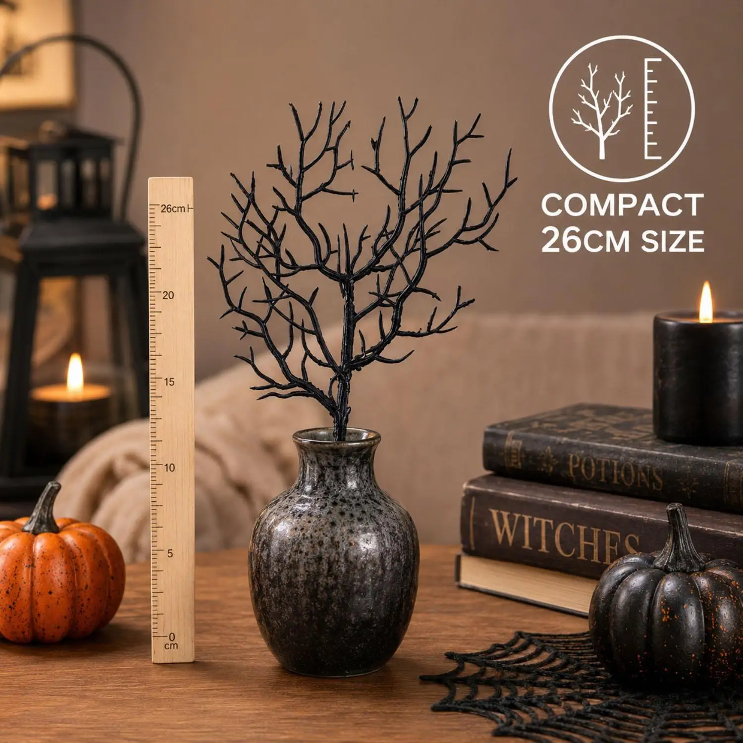 5/30PCS Halloween Artificial Dead Branch Dining Table Vase Decoration Plastic Black Withered Branches Floral Arrangements view 5