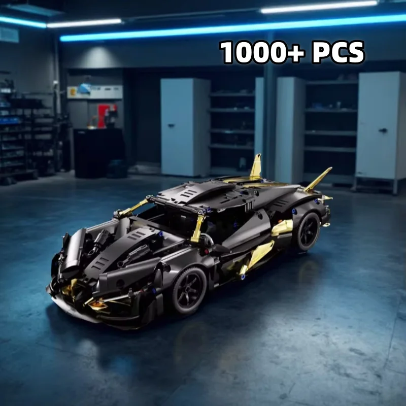 

1000+pcs MOC Technical Black Racing Car JZH021 Model Building Blocks Creative Supercar Brick Puzzle Toys Birthday Christmas Gift