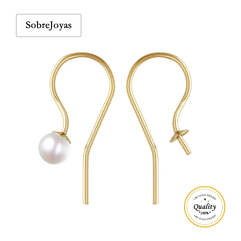 Pearl Cup Ear Wire 3.0mm Diameter 0.76mm 14K Gold Filled Jewelry Making Supplies DIY Earrings Accessories