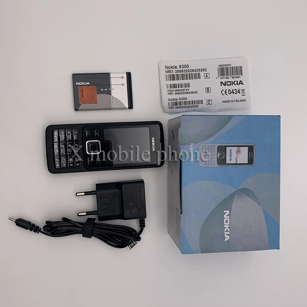 الأصلي مقفلة نوكيا 6300 شريحة واحدة GSM 900/1800/1900 بلوتوث 2MP MP4 الهاتف المحمول لوحة المفاتيح متعددة اللغات صنع في فنلندا