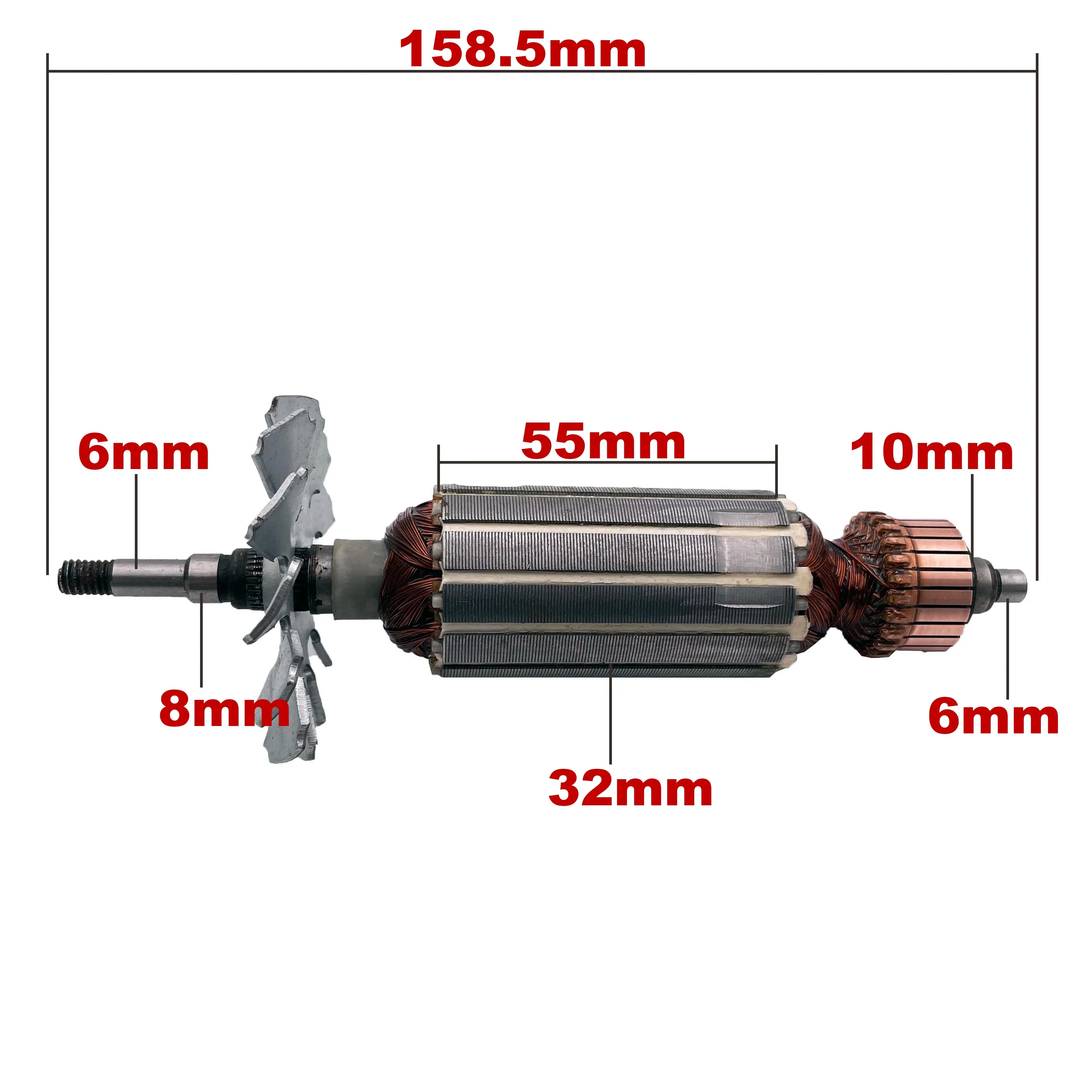 AC220V-240V Armature Rotor Anchor Replacement for Boda Angle Grinder G10-100