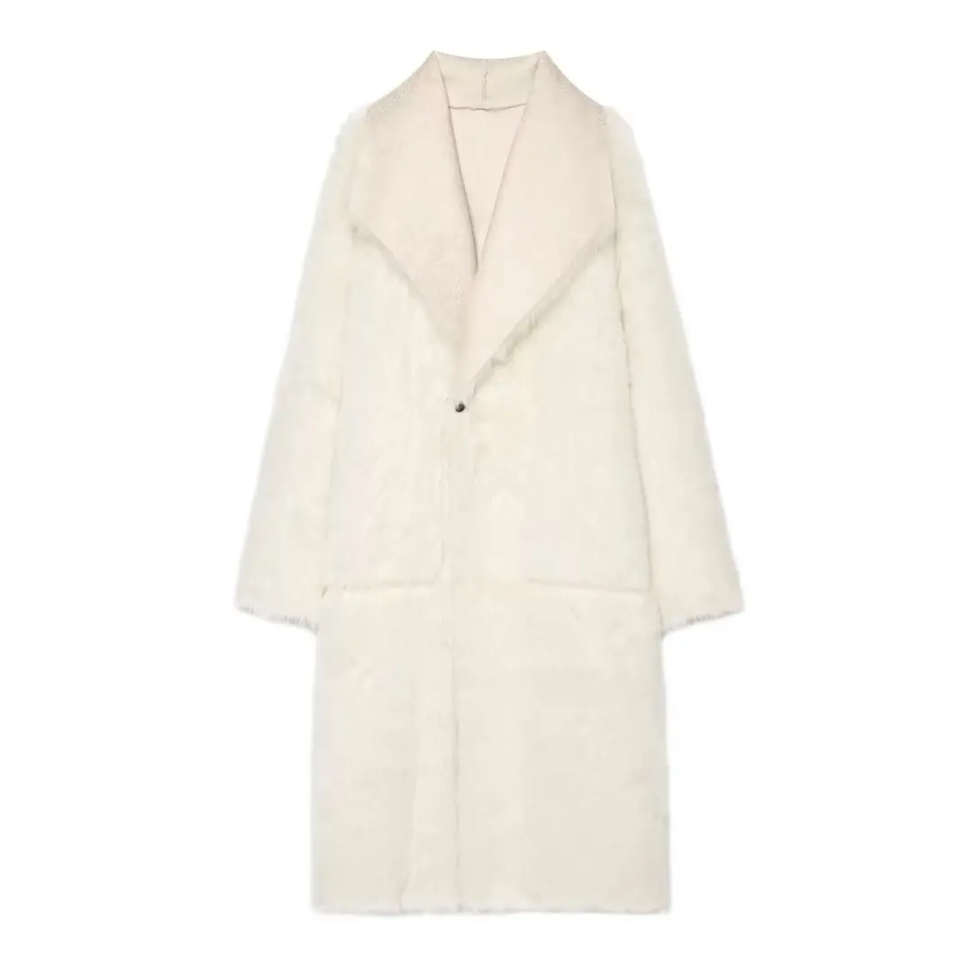 Women's Double Faced Long Coat 2026 New Fashion Versatile Elegant Casual Minimalist Trendy Outerwear
