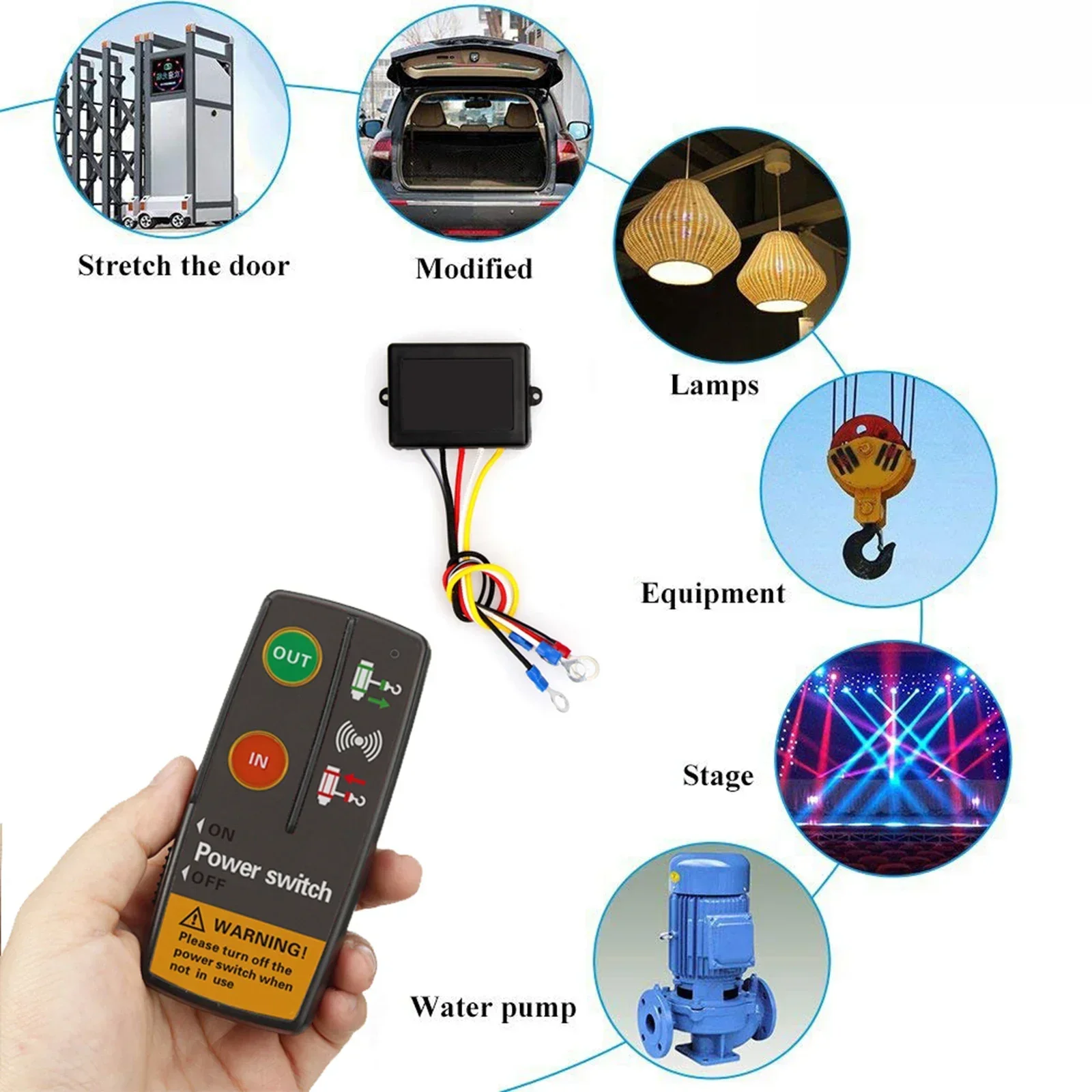 Durable Wireless Winch Remote Control Switch Set for Truck UTV ATV - Easy Installation Spare Part
