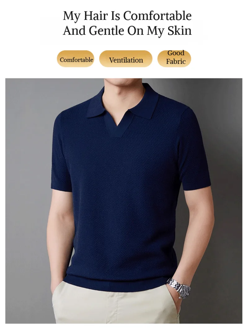 

Sea moose summer halfsleeve pineapple fashion breathable cotton casual business Tshirt men's shirt