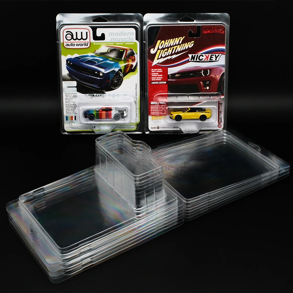 PVC Clear Toy Car Model Dust Proof Display Protection Big Box for Hot Wheels Auto Wordl Green Light M2 Machine Johnn Lightning