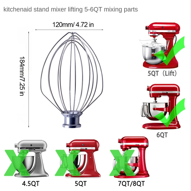 Replacement Assecories for Kitchenaid Mixer for Kitchenaid 5-6QT Tilt-Head Stand Mixers for Kitchenaid Paddle Attachment