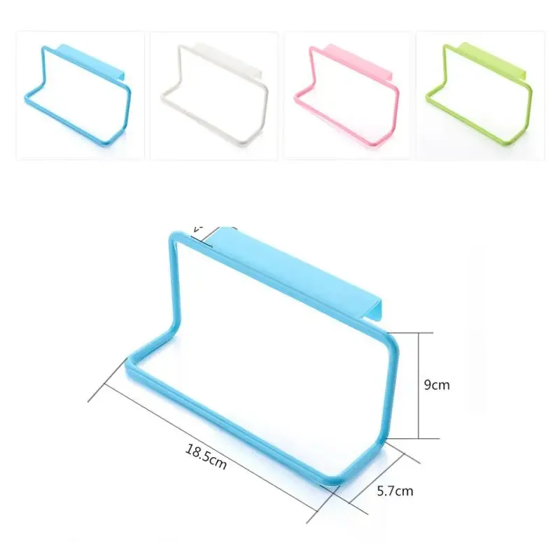 1Pcs Plastic Hanging Holder Multifunction Towel Rack Cupboard Cabinet Door Back Bathroom Storage Organizer Shelves Accessories