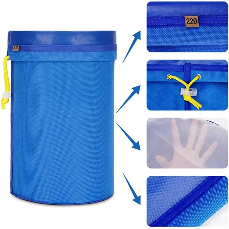 8Pcs 5 Gallon Filter Bag Ventilation Easy To Use Press Screen Breathable Mesh With Storage Pouch,Reusable Brew Bags Fine