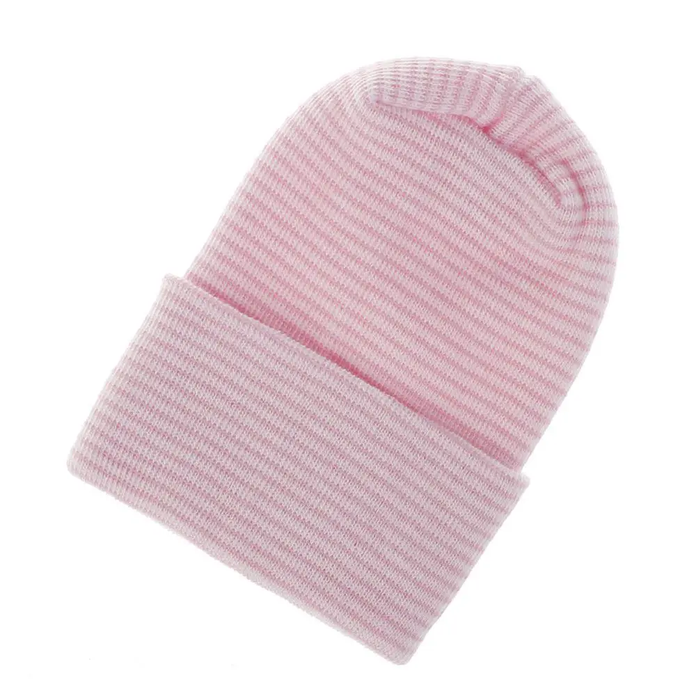 Soft Turban Newborn Nursery Cap Casual Beanie Hat Headwrap Baby Boy Girl Hat Infant Striped Fetal Hospital Cap Kids