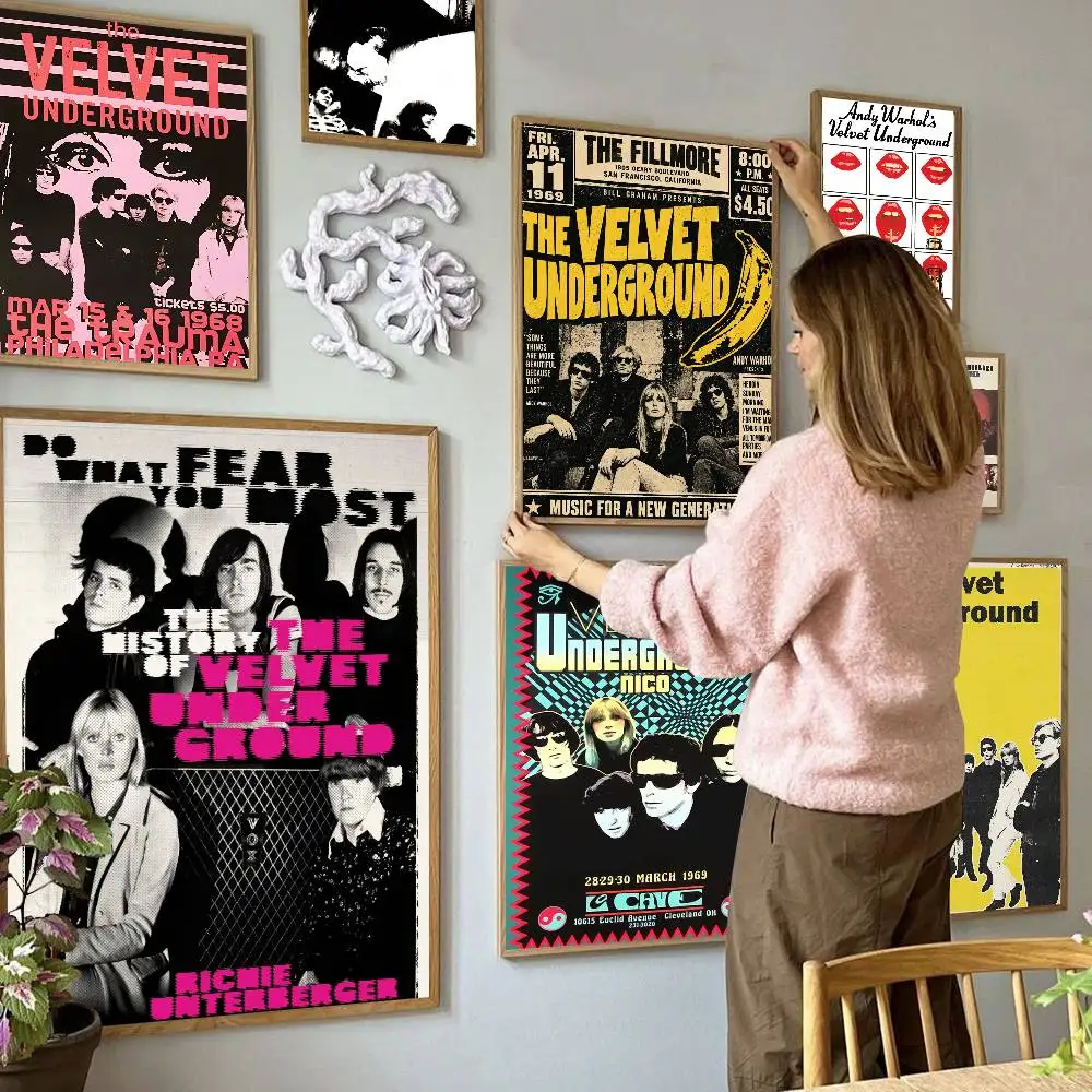 Rock Band The V-Velvet U-Underground Anime Posters Sticky Whitepaper Sticker DIY Room Bar Cafe Kawaii Room Decor