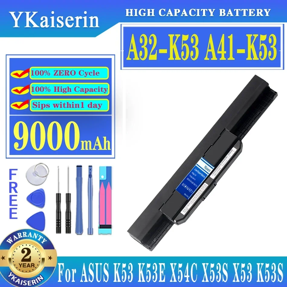 9000mAh High-Performance Battery for ASUS K53 K53E X54C X53S X53 K53S X53E X53SV X53U X53B A42-K53 K43S K43SV K43 K43E K43J