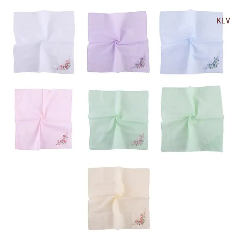 Flower Embroidery Pocket Handkerchief for Sweating for Ladies, Weddings for Fitness Enthusiasts and Adventurers