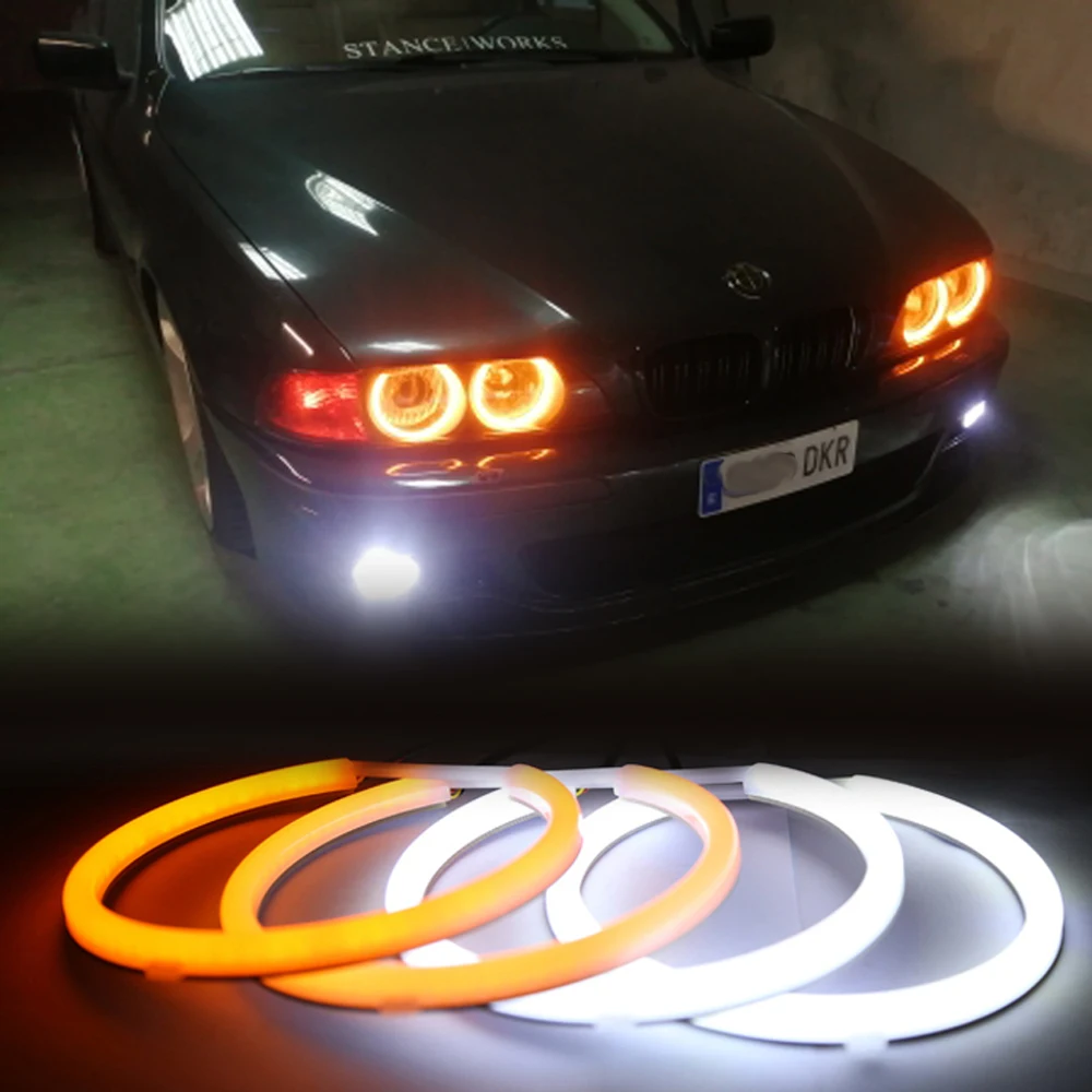 

4pcs LED Cotton Light Angel Eyes Headlights Canbus For BMW 3-Series E46 E36 E38 E39 M3 HID Auto Accessories Daytime Running Kits