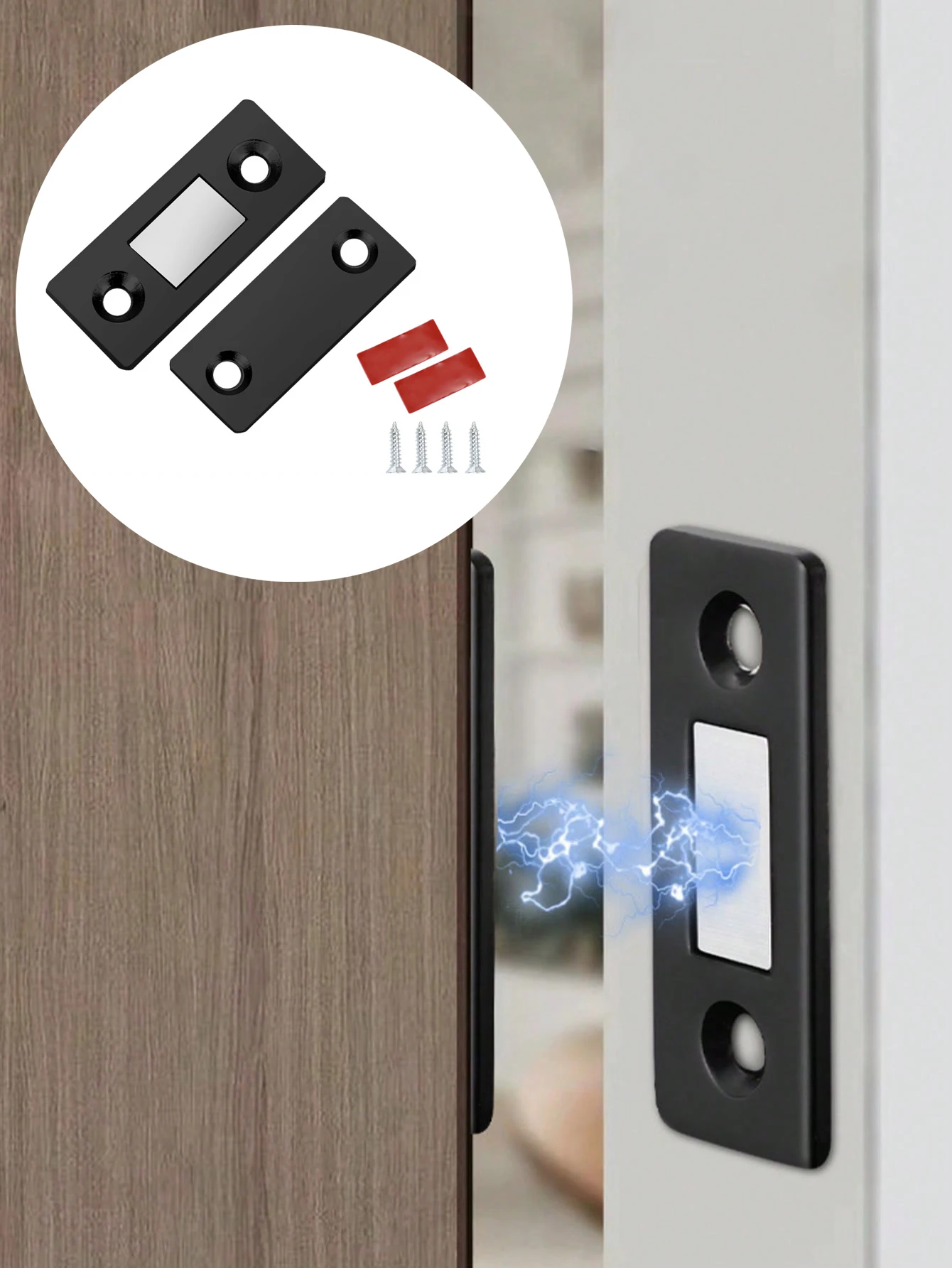 Wholesale Magnetic Door Catch Ultra Thin Cabinet Catches, Strong Adhesive Door Magnets, Invisible Drawer Lock for Closet Window