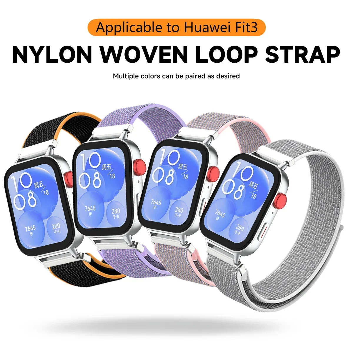 Nylon Loop Strap For Huawei Watch Fit 3 Adjustable Sport Band Watchband For Huawei Watch Fit3 Bracelet Correa Accessories