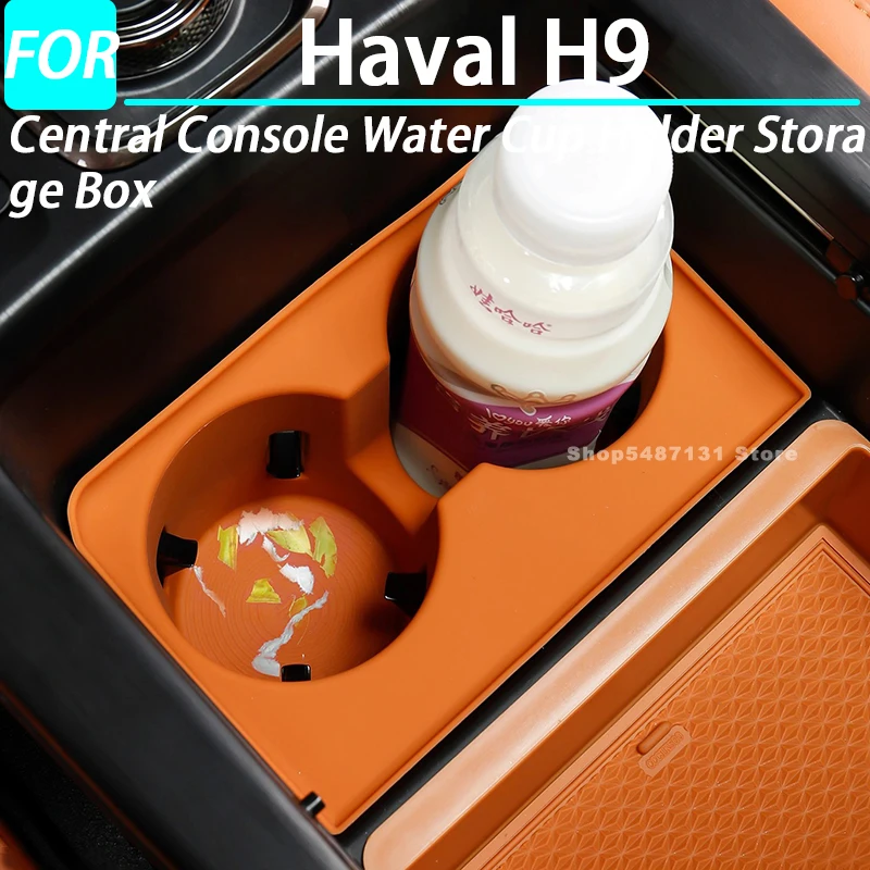 Car Central Console Water Cup Holder Storage Box for Haval H9 Interior Accessories 2024 2025