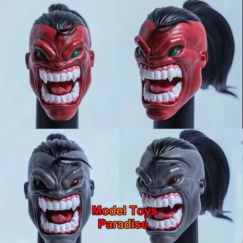 

DITtoys 1/12 Soldier Demon Head Carving Red/Grey Monster Head Sculpt Accessories Fit 6Inch Action Figure Body