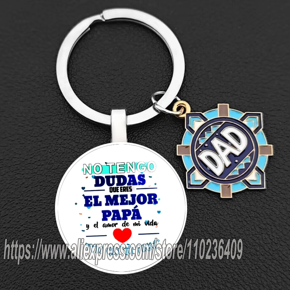 Spanish Father Appreciation Keychain You Are The Best Papa Keychains in Spanish Father's Day Gifts