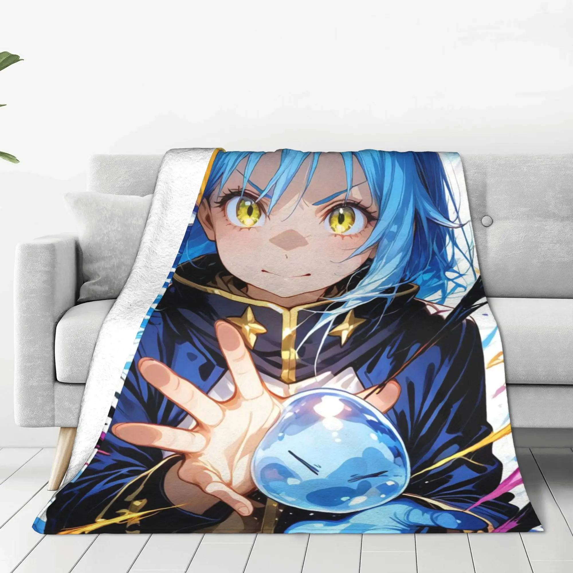 That Time I Got Reincarnated as a Slime Blanket Autumn/Winter Cute Thin Throw Blankets For home Plush Thin Quilt