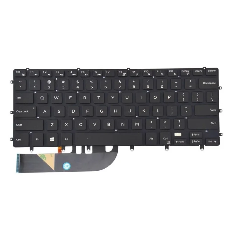 Imagem -03 - Teclado do Portátil com Luz de Fundo 0gdt9f Gdt9f Dell Xps15 9550 9560 9570 7590 Precisão 5510 5520 5530 5540 Ins15 7558 7568 Novo