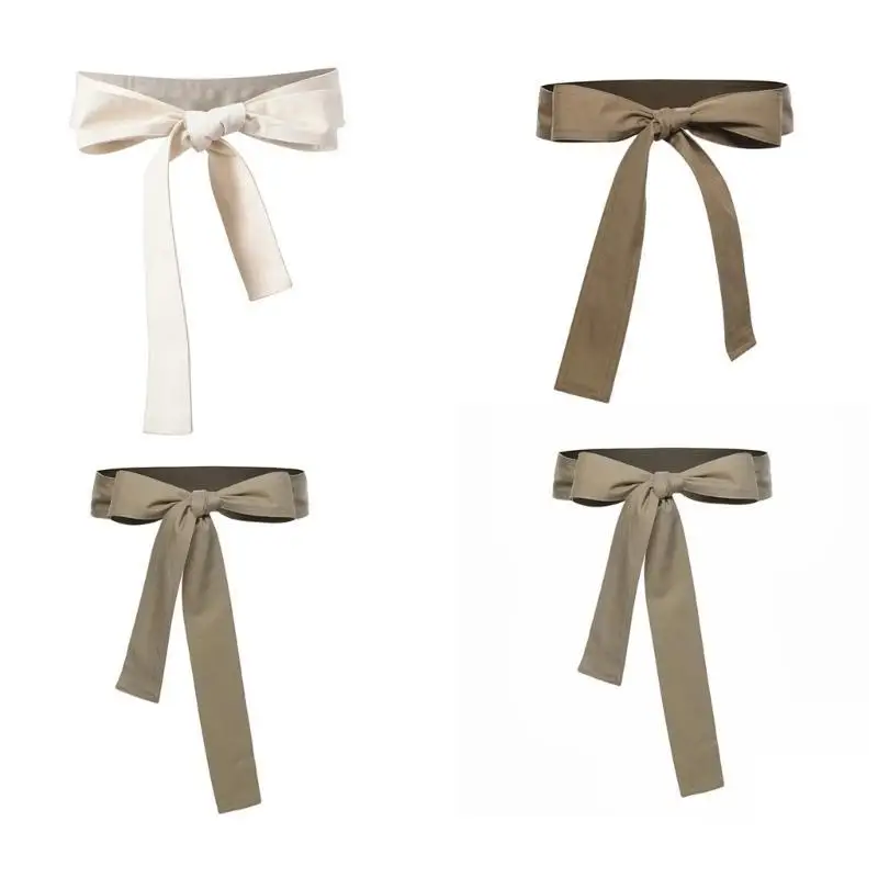 

39BB Simple Belt Ribbon Sash Belt Laceup Tied Waist Strap for Winter Coat Outerwear