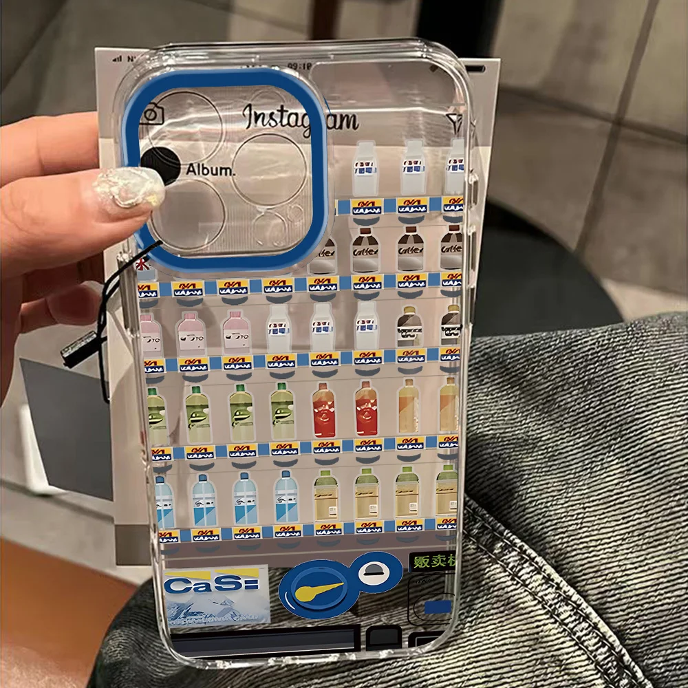 Ins Soda Vending Machine Phone Case For Samsung Galaxy A55 A35 A25 A15 A05s A54 A24 A14 A06 A05 A13 A53 A33 A23 4G 5G Back Cover