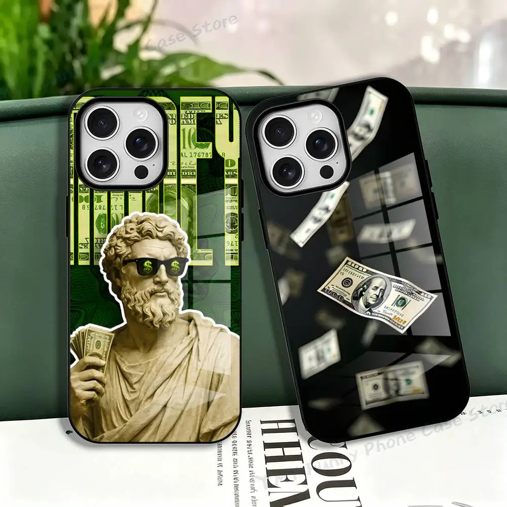Coque Magnétique Givrée « Vous Serez Riche » pour iPhone 17, 16, 15, 14, 13, 12, 11 Pro Max Mini Plus
